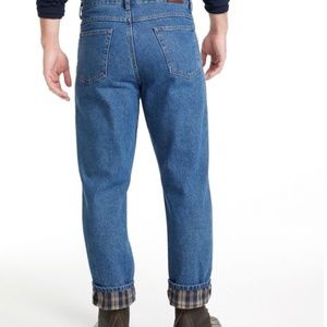 LLBean Men's Jeans, Relaxed Fit with Comfort waist. Flannel-Lined